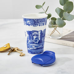 Spode Blue Italian 8oz Travel Mug – Luxury Insulated Fine Porcelain Tumbler