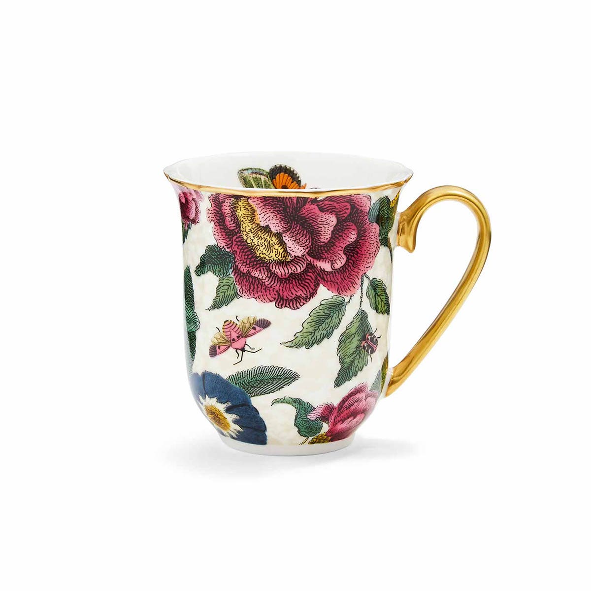 Spode Creatures of Curiosity Cream Floral Mug – Premium Luxury Birthday Gift