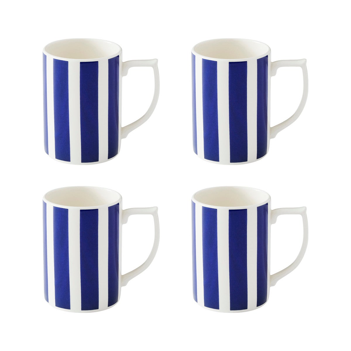 Spode Steccato Bold Stripe Set of 4 Mugs – Premium British Fine Earthenware