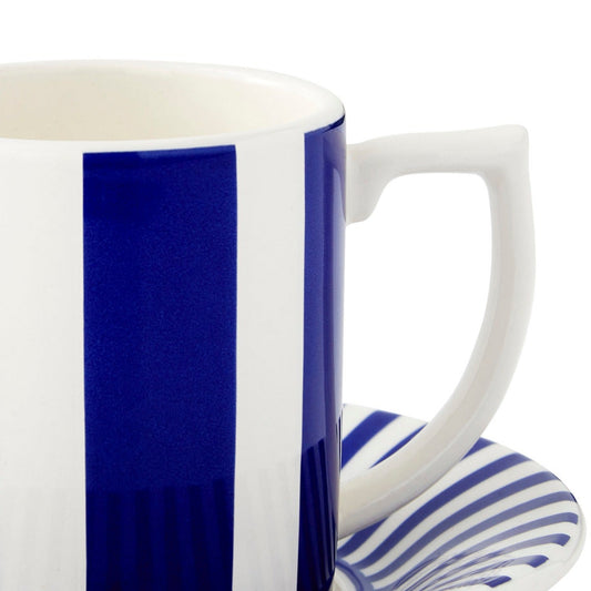 Spode Steccato Bold Espresso Cup & Saucer – Premium British Earthenware