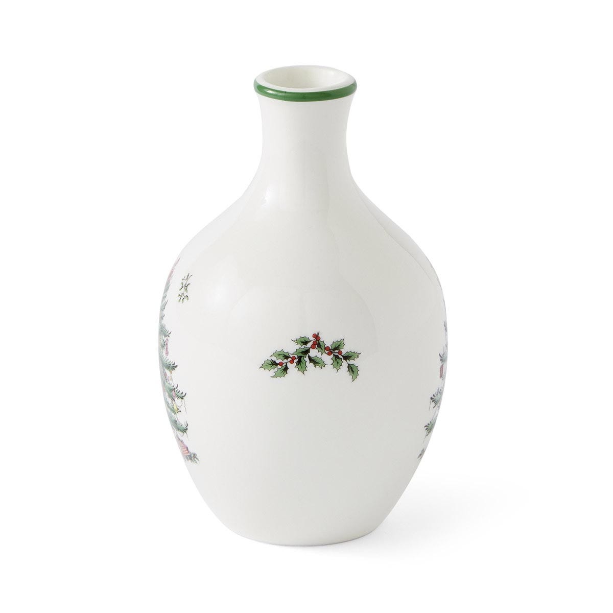 Spode Christmas Tree 6-Inch Posy Vase – Festive Porcelain Holiday Flower Vase Spode