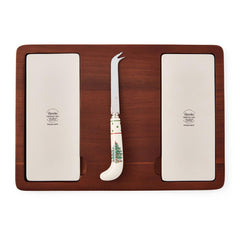Spode Christmas Tree Polka Dot Cheese Board & Knife Set – Holiday Charcuterie Platter Spode