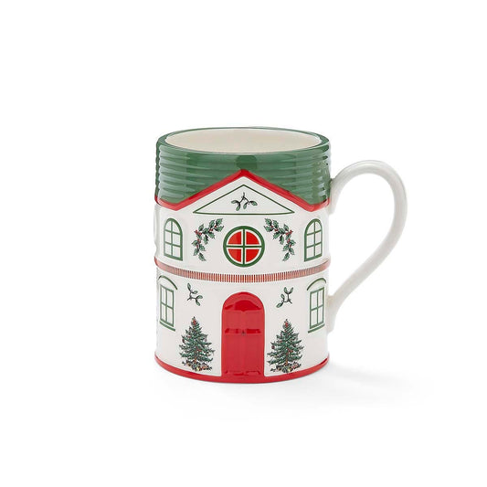 Spode Christmas Tree Village Green Mug – Personalized Holiday Coffee Cup Spode