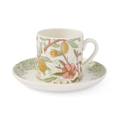Spode Morris & Co. Espresso Cups & Saucers – Set of 4 English Heritage Coffee Cups Spode