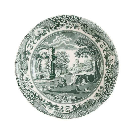 Spode Heritage Green Italian Cereal Bowls – Set of 4 Classic British Earthenware Dishes Spode