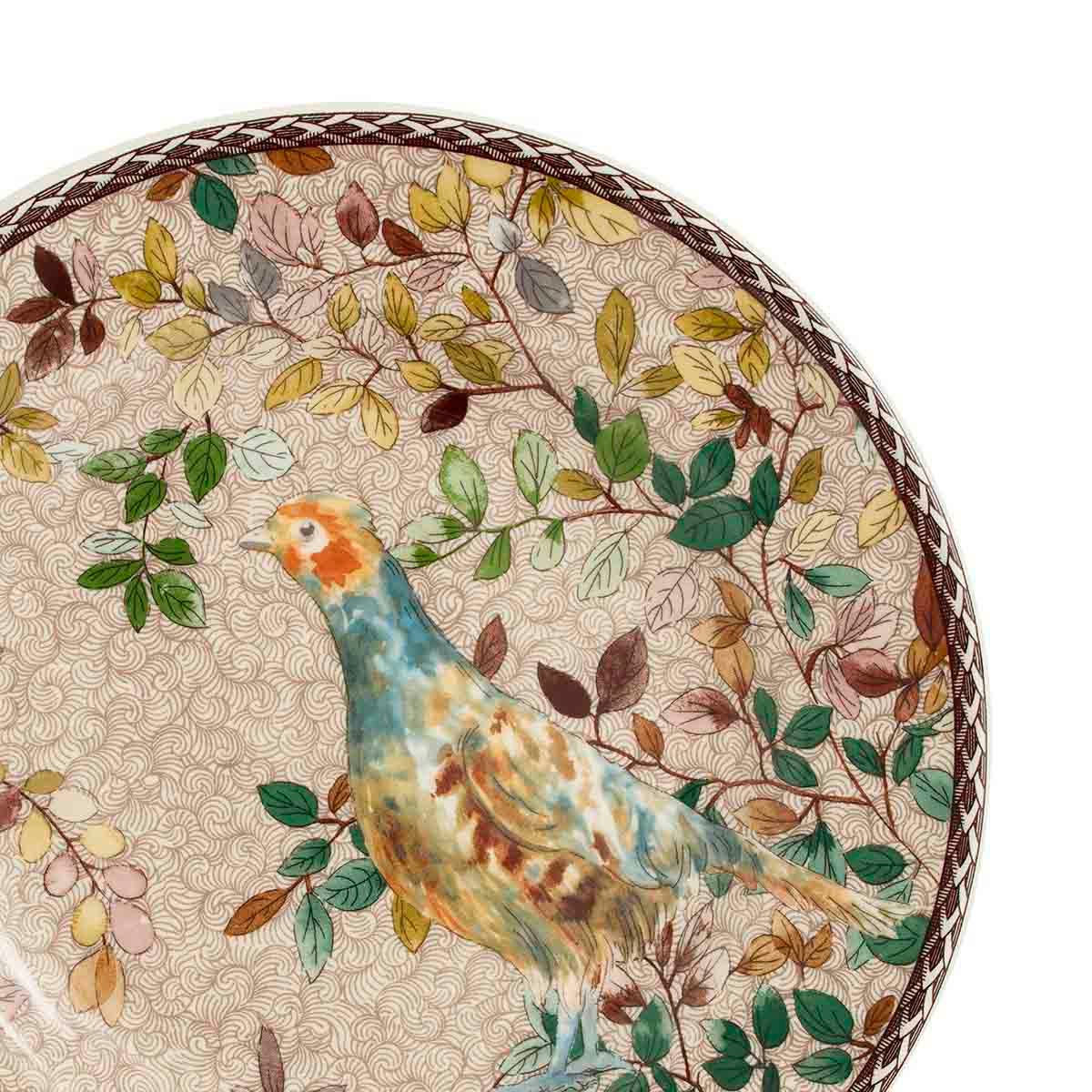 Spode Woodland Accents Grey Partridge Salad Plate – Countryside Wild Bird Earthenware Spode
