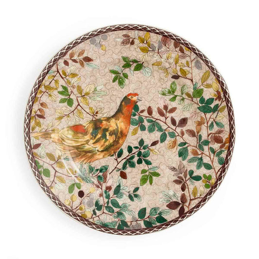 Spode Woodland Accents Red Grouse Salad Plate – Countryside Wild Bird Earthenware Spode