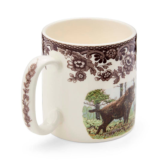 Spode Woodland Wild Boar Mug – Premium British Coffee Cup Gift