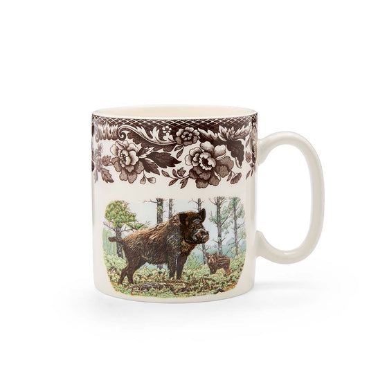 Spode Woodland Wild Boar Mug – Premium British Coffee Cup Gift