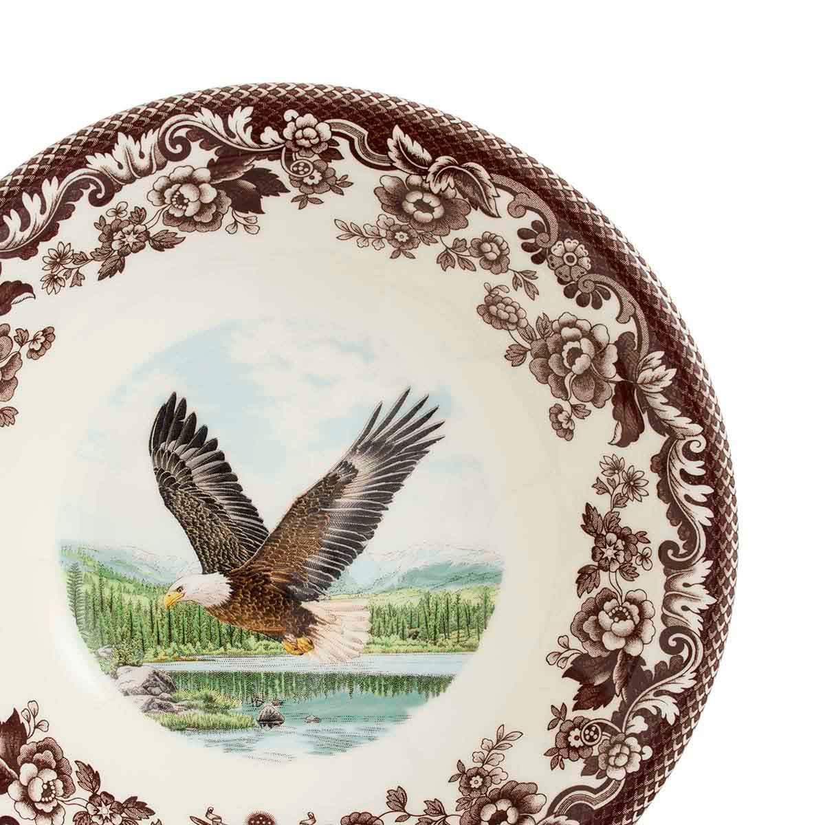 Spode American Declaration Anniversary Bowl – British Flowers Eagle Earthenware Spode