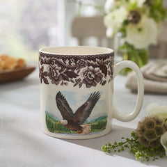 Spode American Declaration Anniversary Mug – British Flowers Eagle Coffee Cup Spode