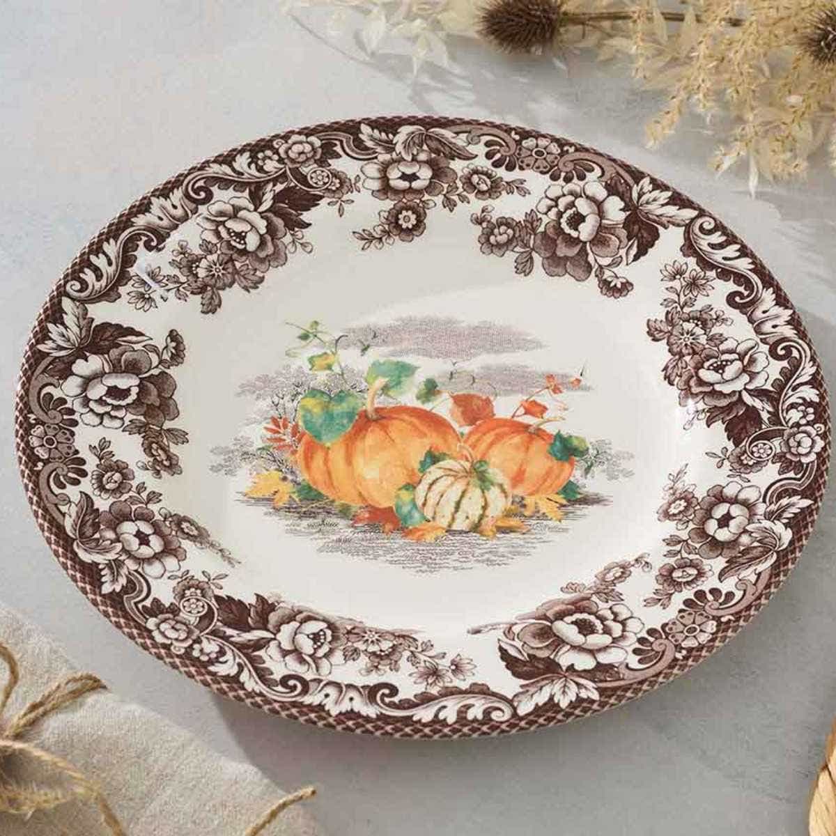 Spode Woodland Pumpkin Harvest Dinner Plate – Timeless Autumn Tableware Spode