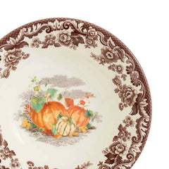 Spode Woodland Autumn Pumpkin Cereal Bowl – Countryside Floral Oatmeal Dish Spode