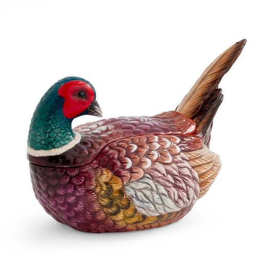 Spode Woodland Sculpted Pheasant Gravy Boat Set Spode