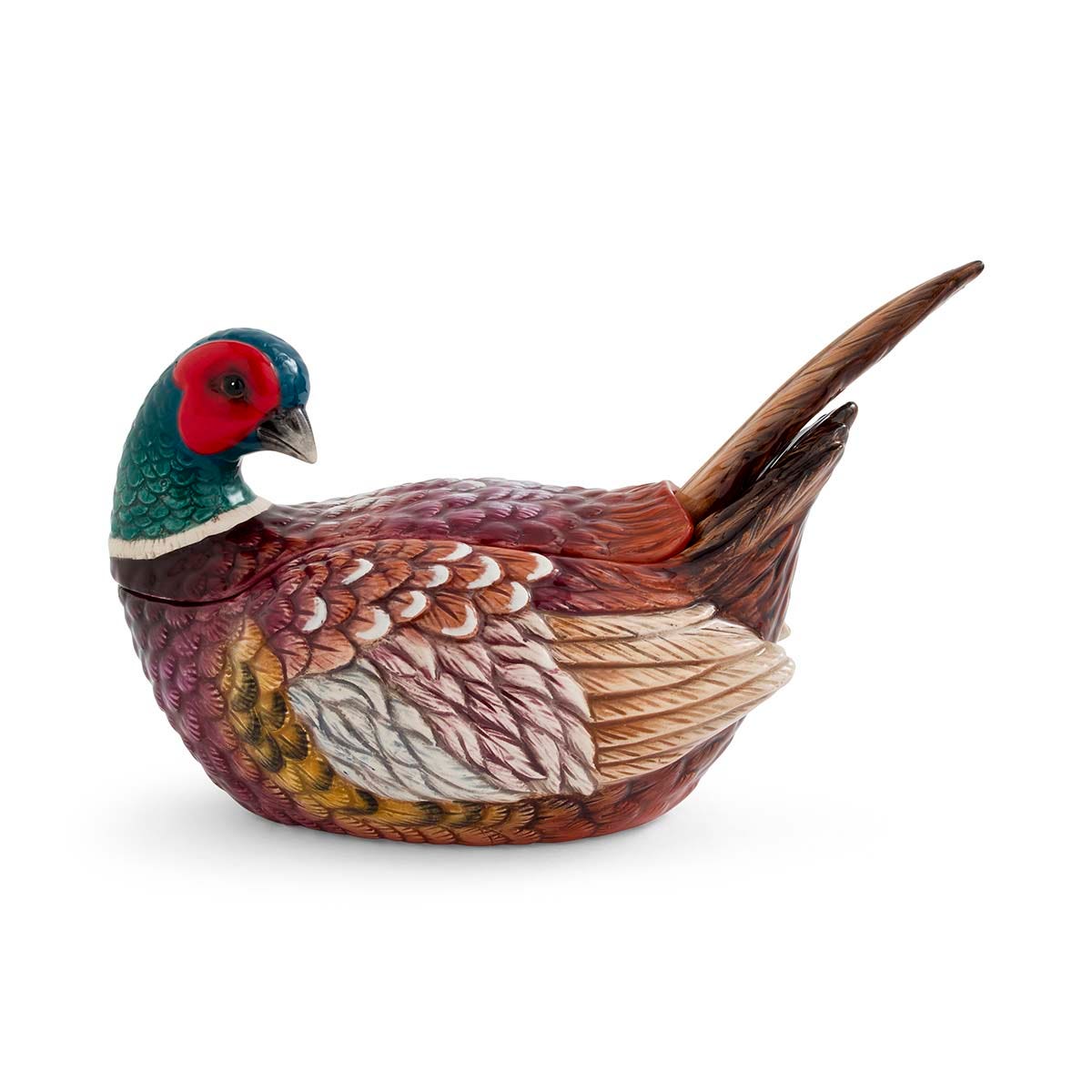 Spode Woodland Sculpted Pheasant Gravy Boat Set Spode
