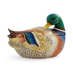 Spode Woodland Sculpted Mallard Casserole Dish – British Forest Life Serveware Spode