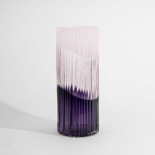 Kosta Boda Plisse Vase Pink Aubergine ED-10 - Custom Engraved Art Gift