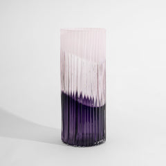 Kosta Boda Plisse Vase Pink Aubergine ED-10 - Custom Engraved Art Gift