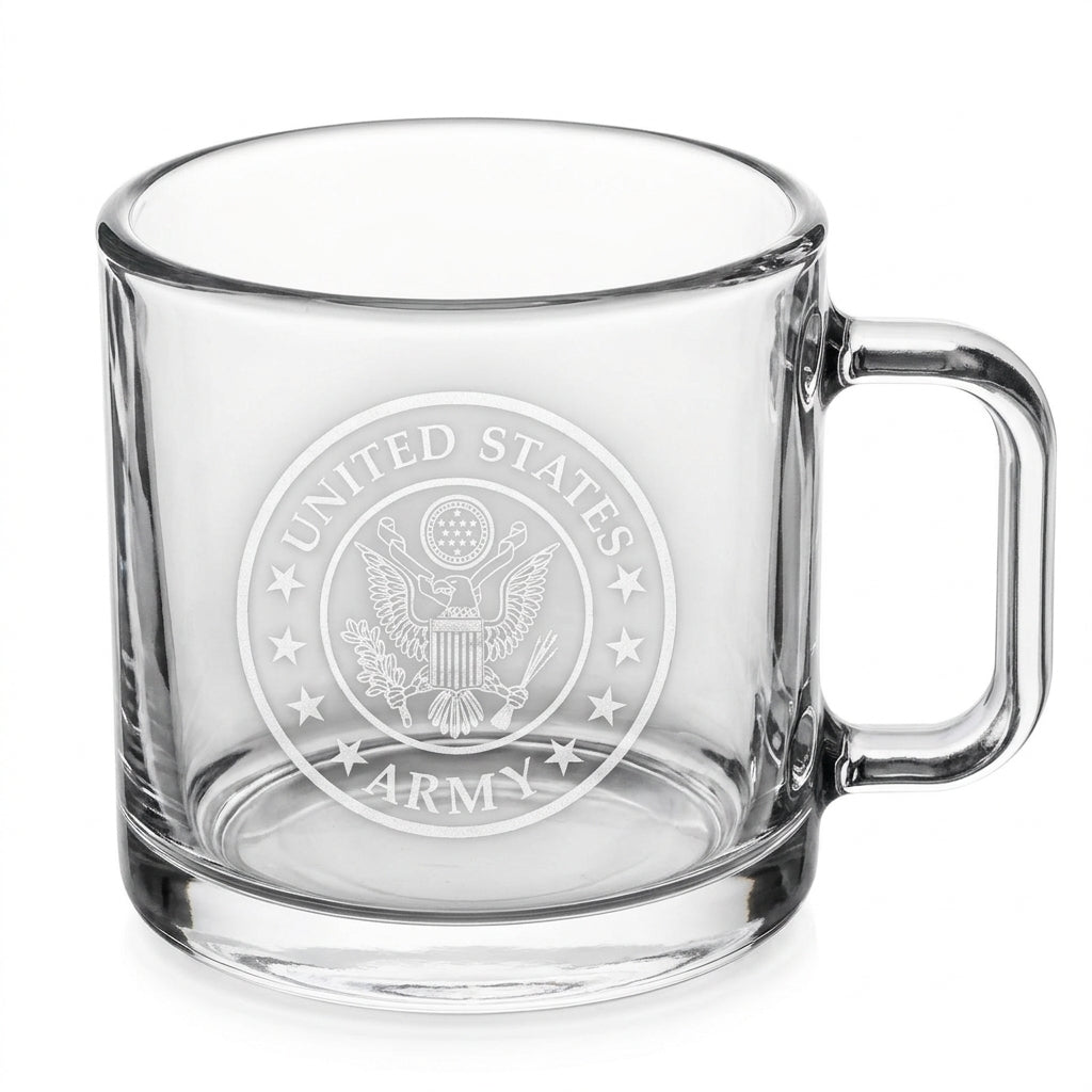 Army Symbol sand carved on Warm Beverage Mug