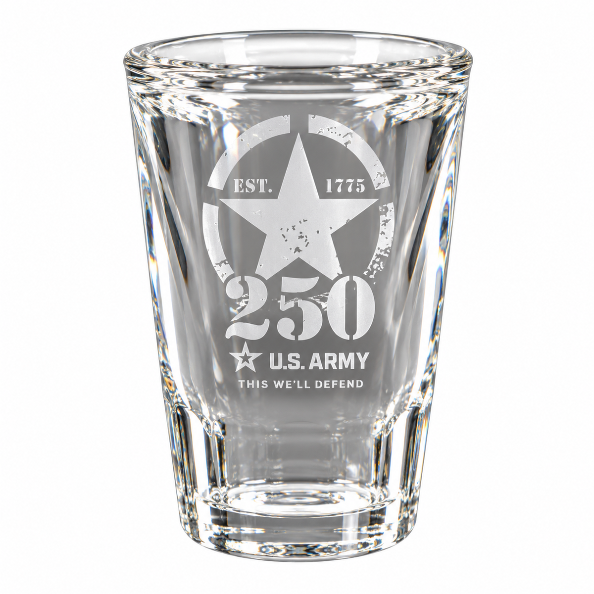 EngravedU.S.ArmyCrystalShotGlass