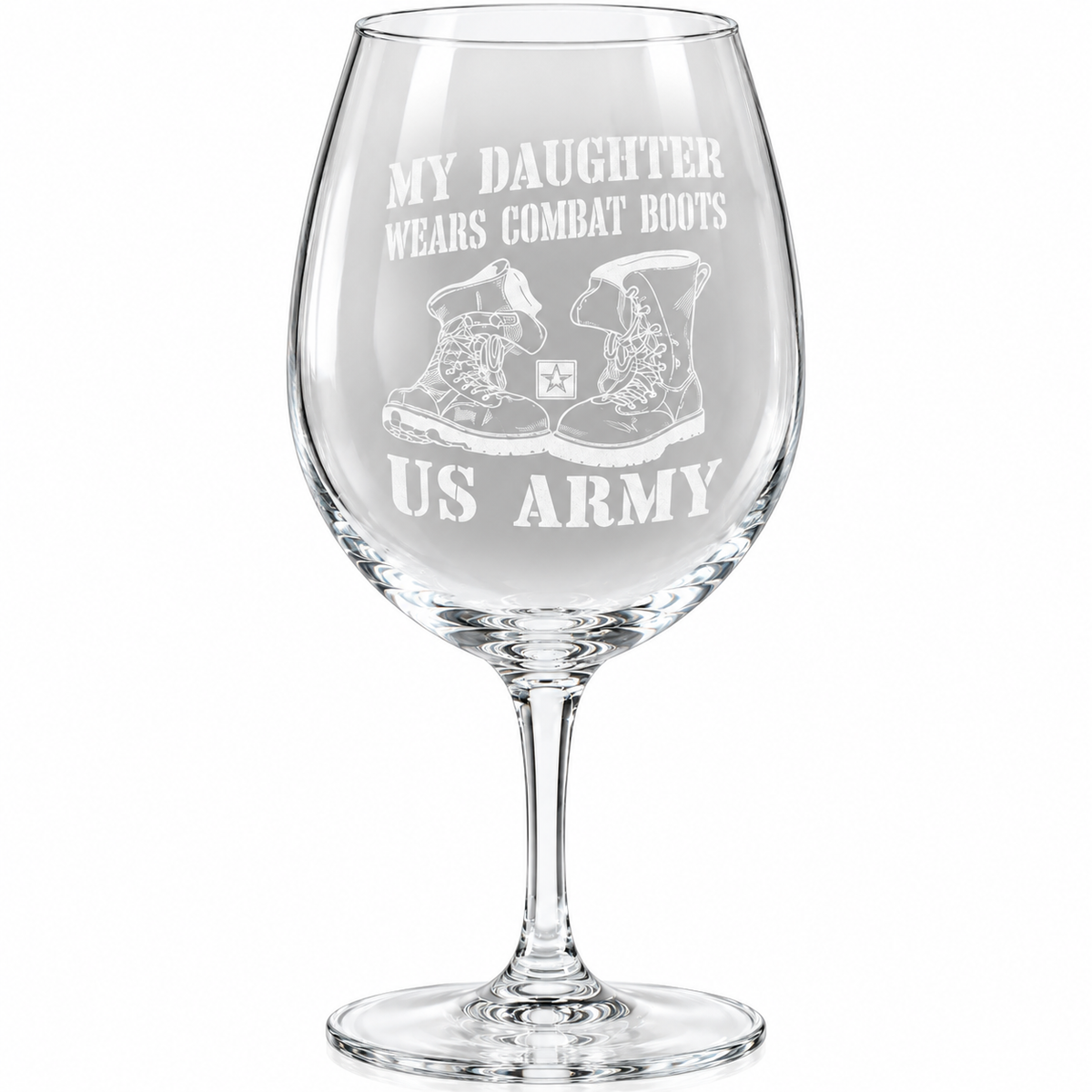 US.Army Boots on Stem Wine Glasses