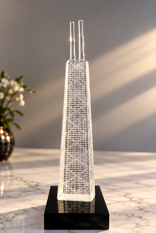 John Hancock Tower Crystal Sculpture studio view