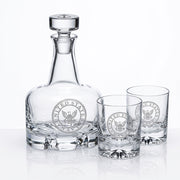 Navy logo Orrefors Decanter Set
