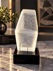 Obama Presidential Center Crystal Sculpture studio view