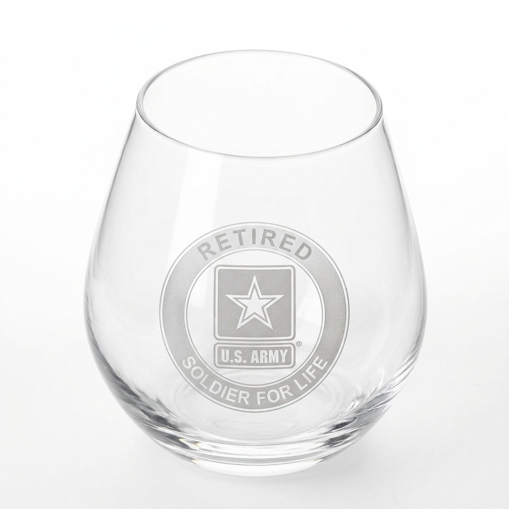 Retired Soldier for Life Glass