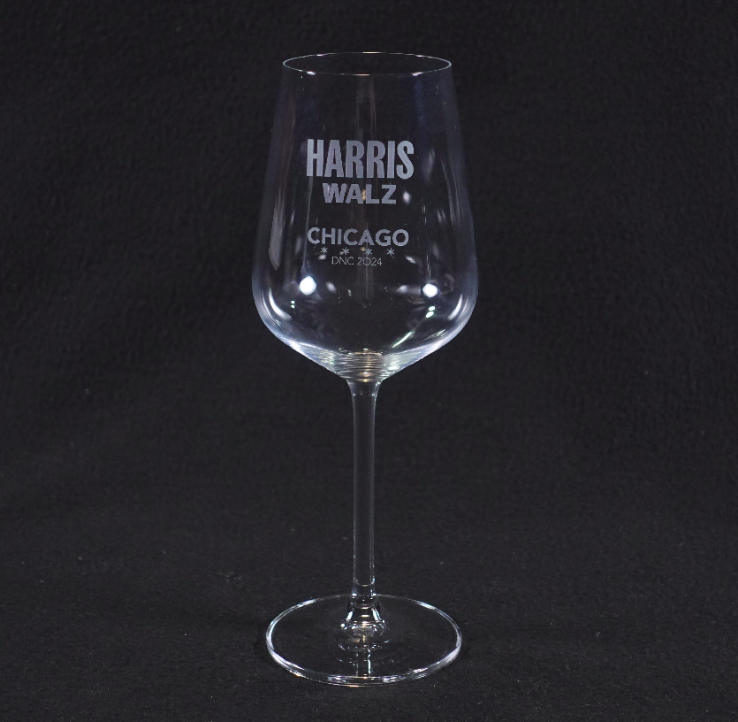 Harris-Walz DNC Stem Glass