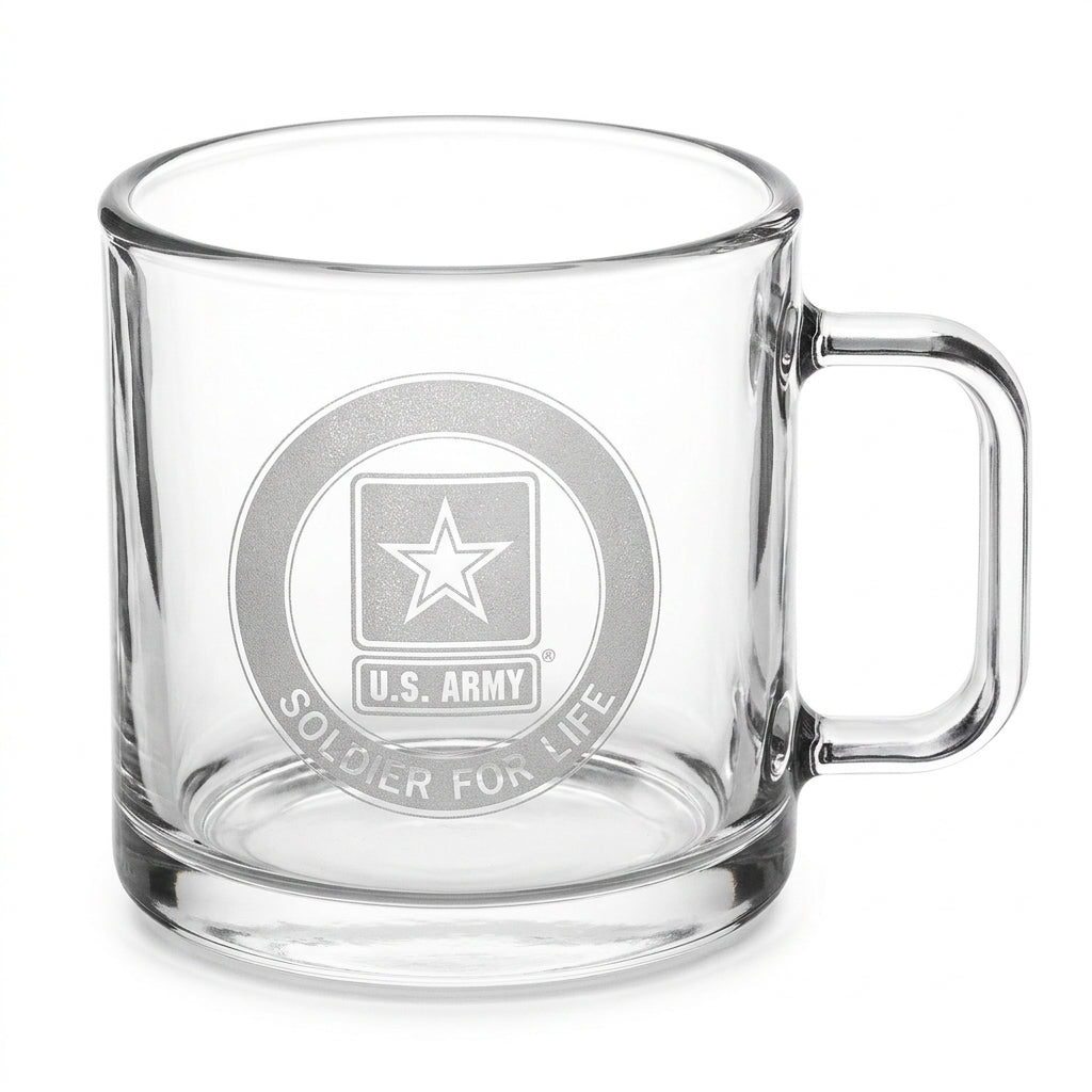 Soldier for life US Army on warm beverage mug