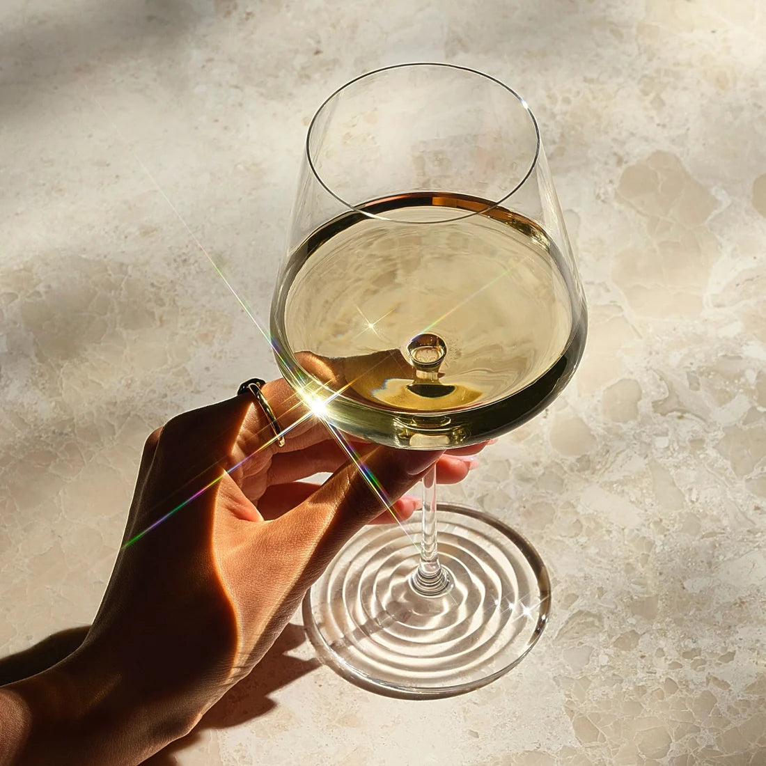 Splash Set of 2 White Wine Glasses