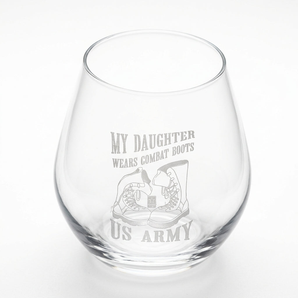 US Army Stemless Glass