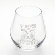 US Army Stemless Glass