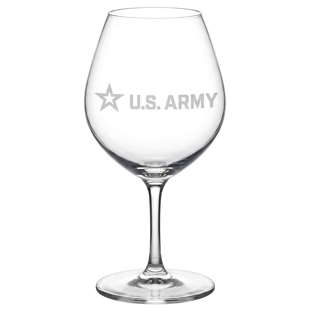 US Army Stemware glass
