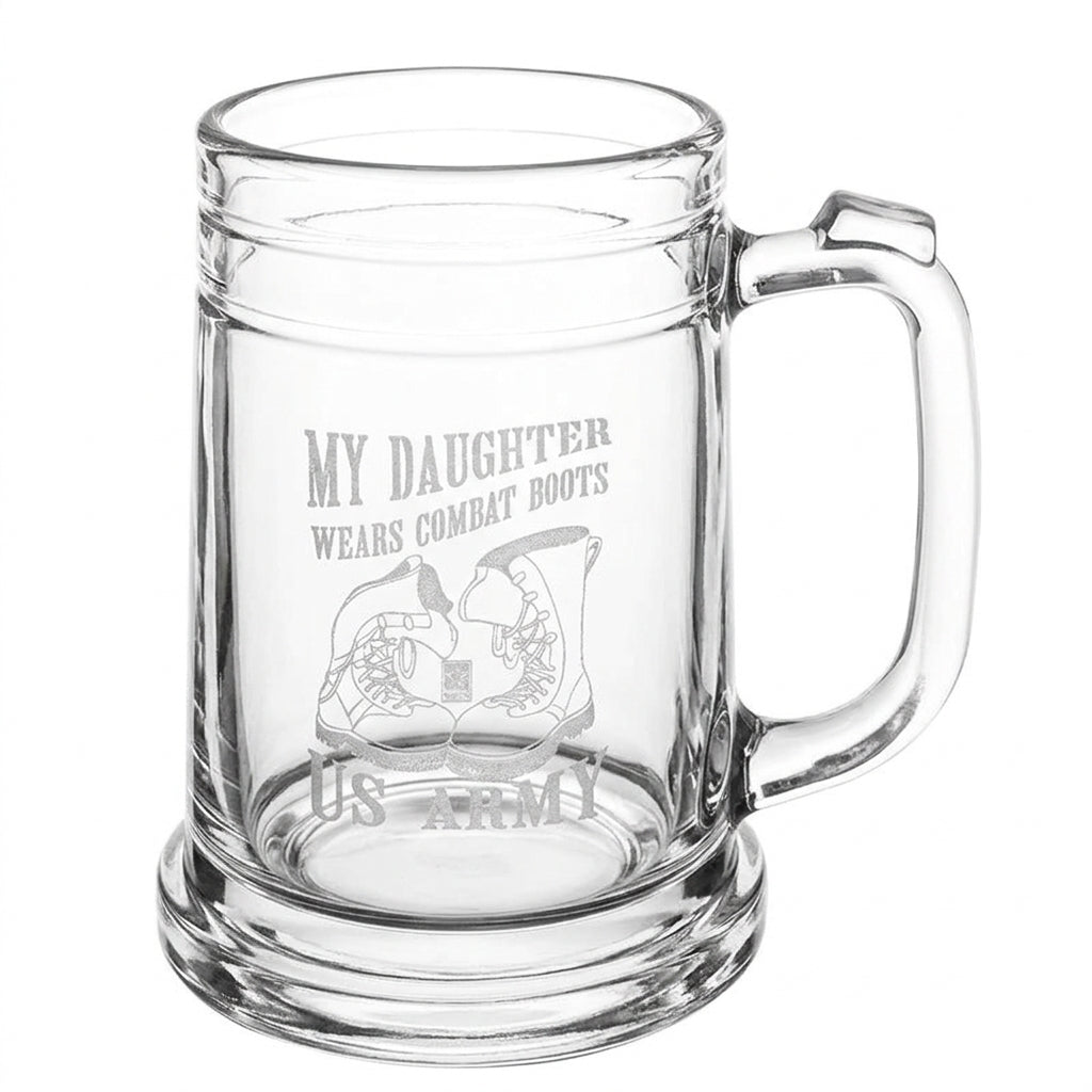 US Army boots on beer mug