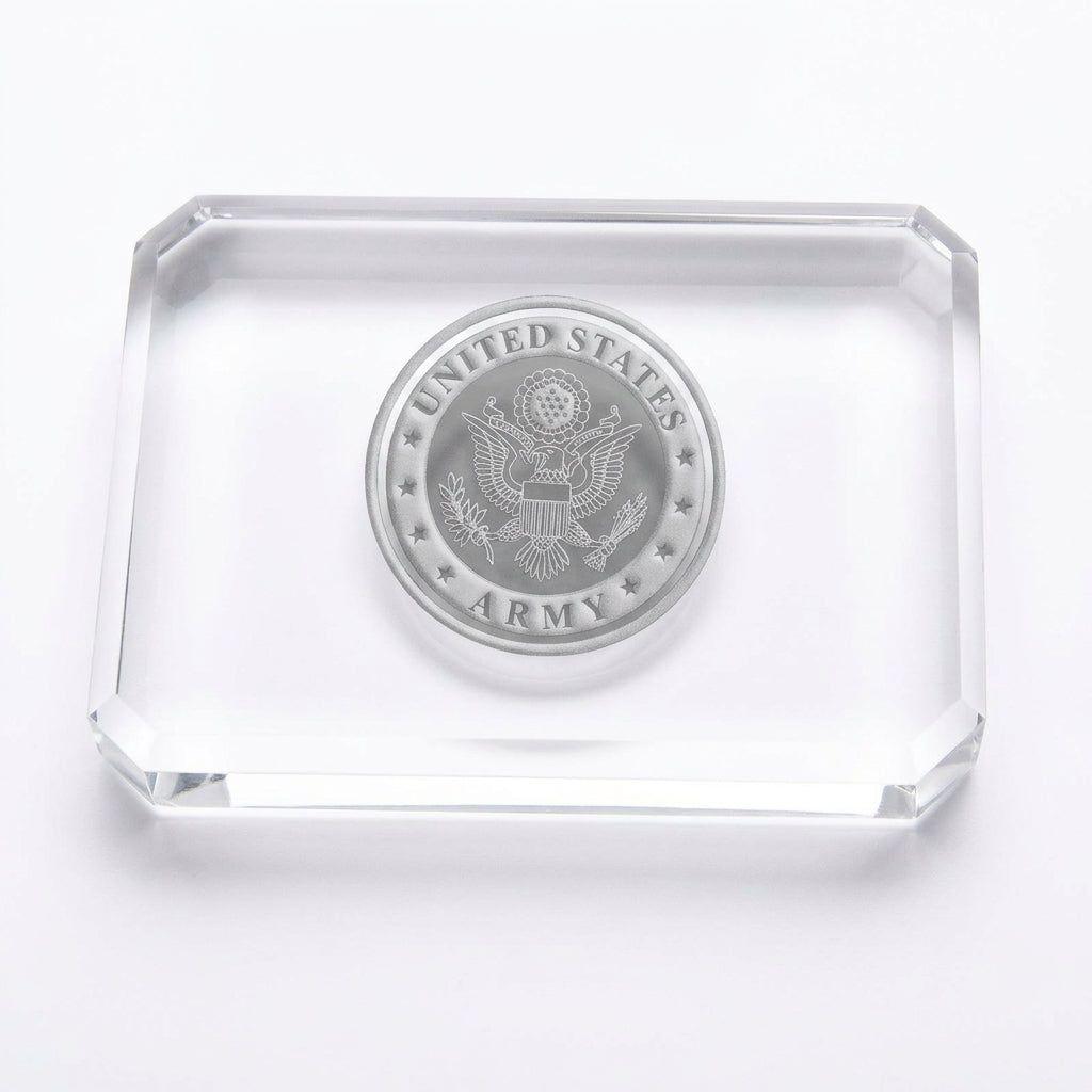 US Army logo-paperweight