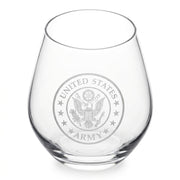 United States Army Stemless Glass
