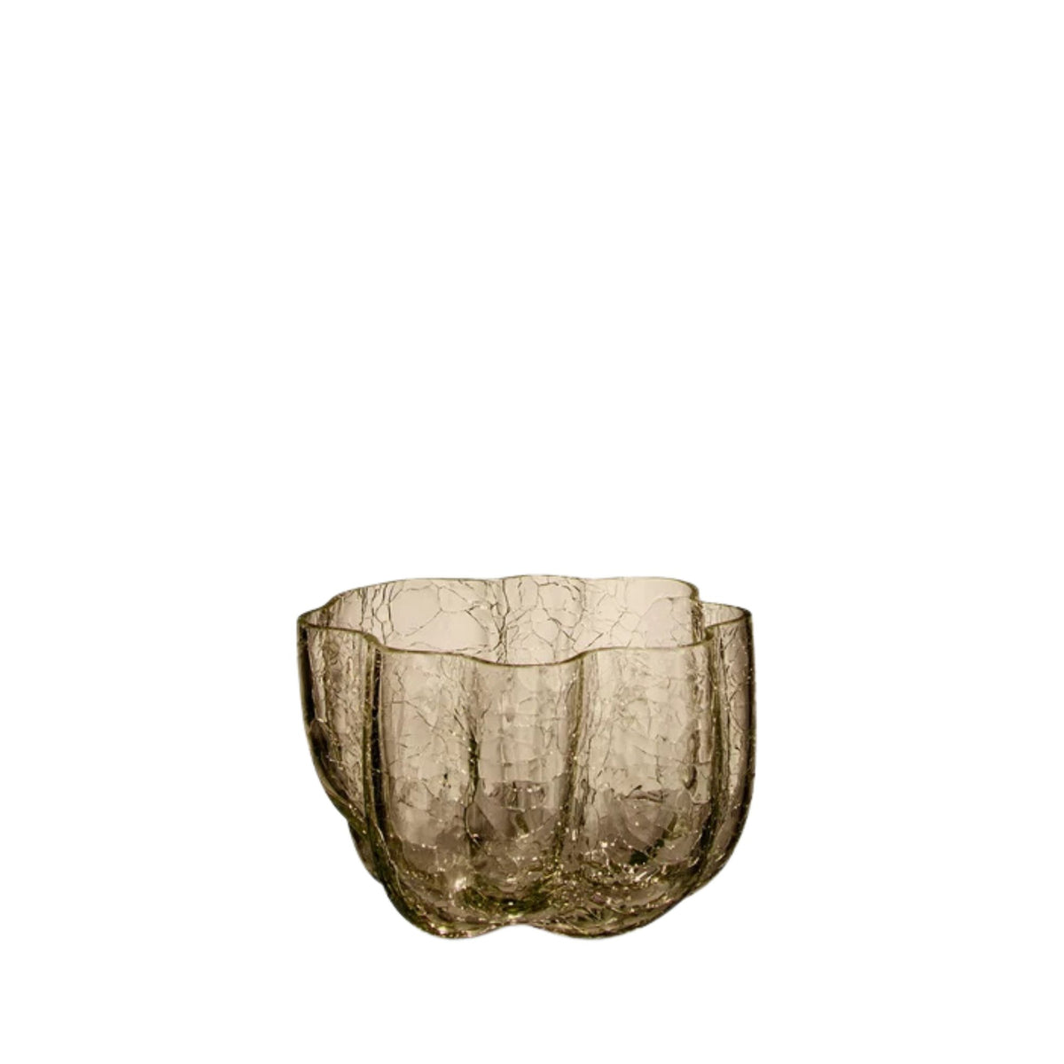 Crackle Bowl/Votive Taupe