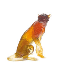 Amber Cheetah by Jean-François Leroy 1000 ex Daum