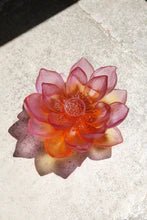 Amber Pink Décorative Flower - Jardin de Lotus Daum - Crystal House