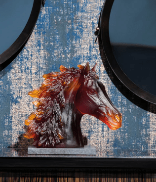 Arabian Horse Head Daum - Crystal House