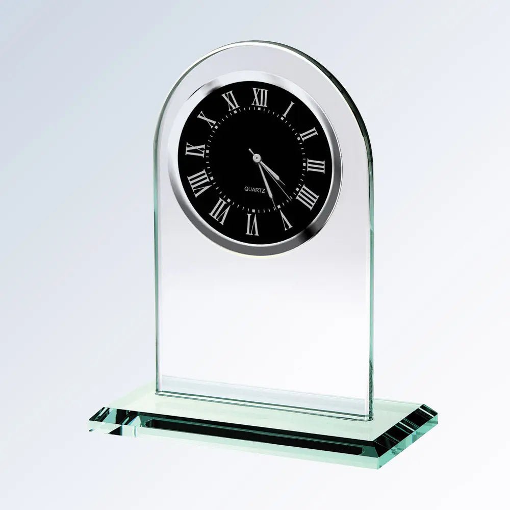 ARCH CLOCK-WHITE ROMAN Crystal House - Prism