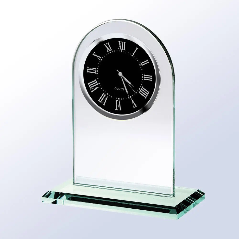 ARCH CLOCK-WHITE ROMAN Crystal House - Prism