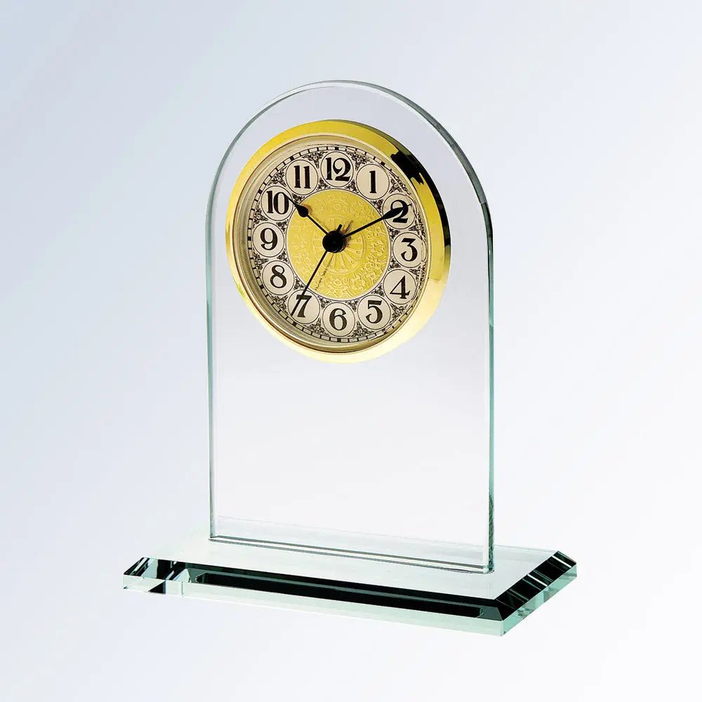 ARCH CLOCK-WHITE ROMAN Crystal House - Prism