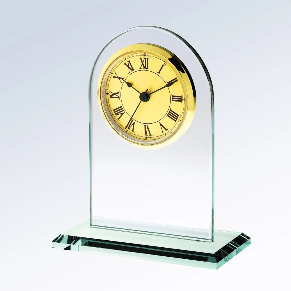 ARCH CLOCK-WHITE ROMAN Crystal House - Prism