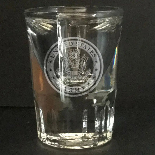 Army Insignia Shot Glasses Crystal House