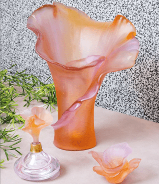Arum Rose Small Perfume Bottle Daum - Crystal House