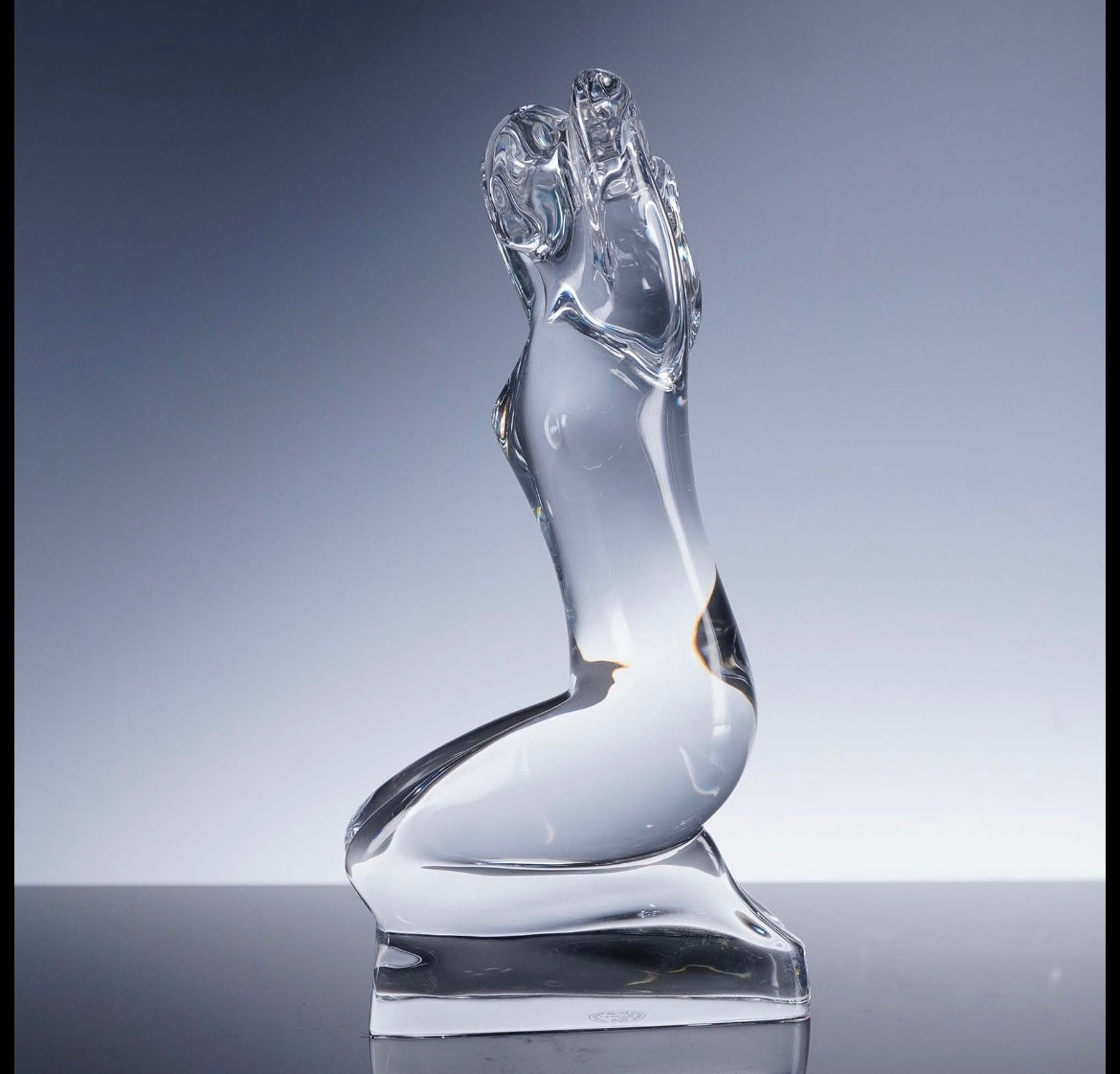 Baccarat by Robert Rigot Crystal Kneeling Nude Figurine Crystal House - Replacements
