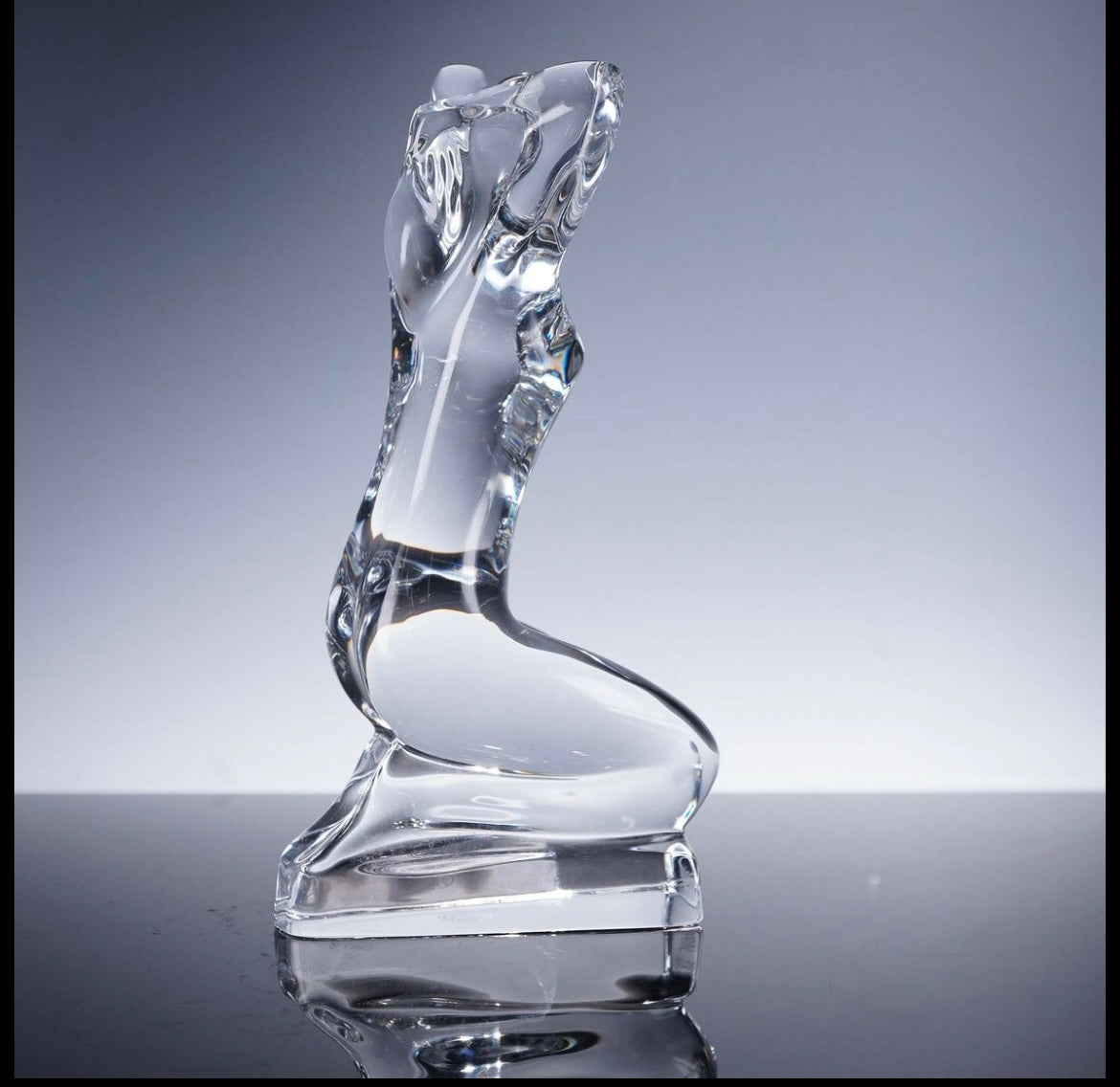 Baccarat by Robert Rigot Crystal Kneeling Nude Figurine Crystal House - Replacements